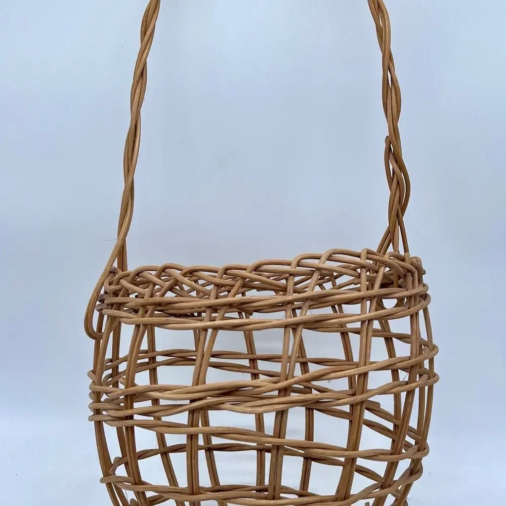 Woven Tan Basket Bag